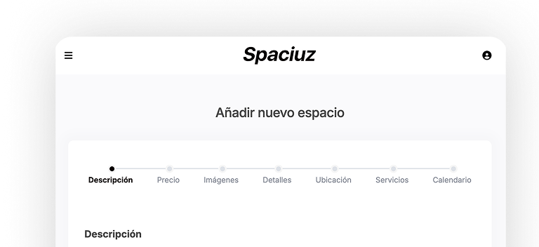 Paso 2, Publica tu espacio